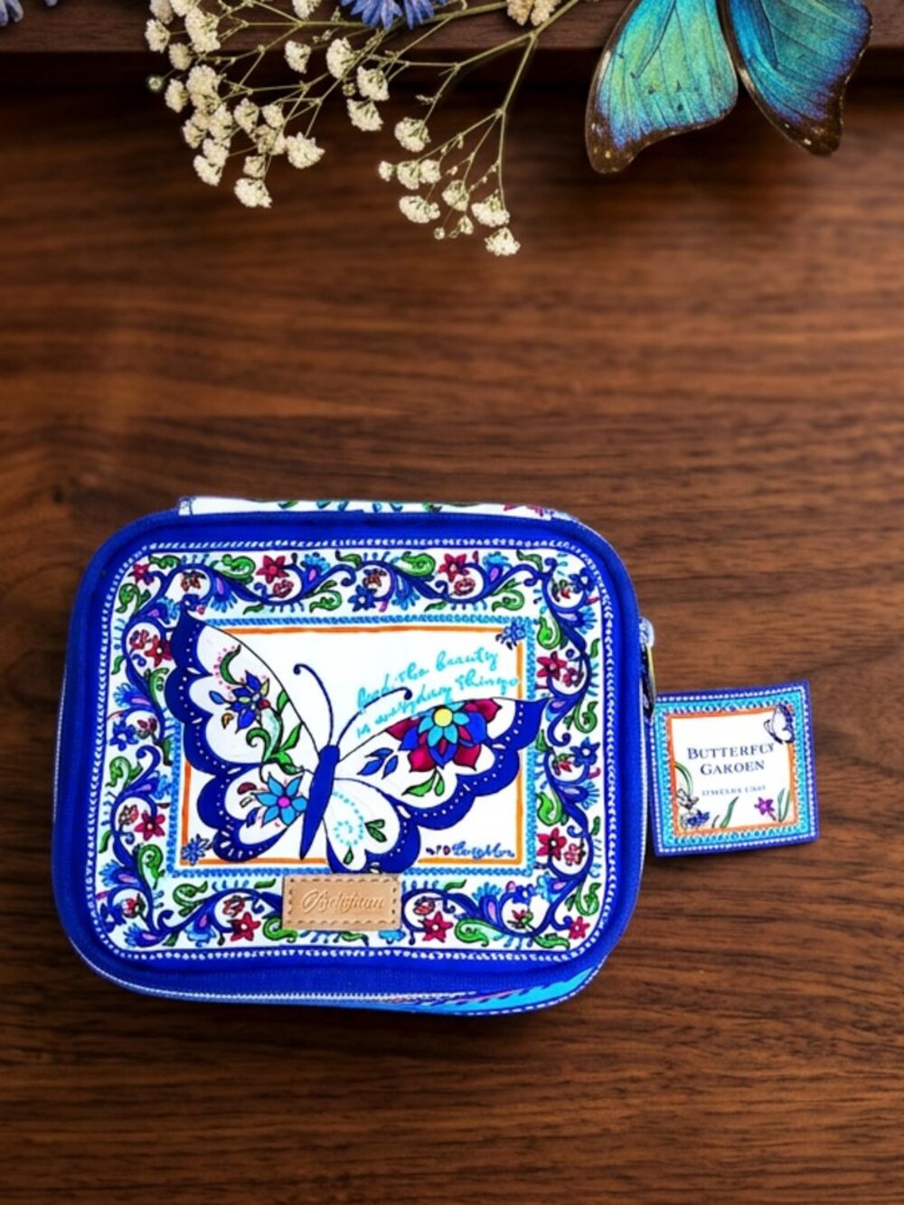 Brighton Butterfly Garden Zippered Traveling Jewelry Case with Tags